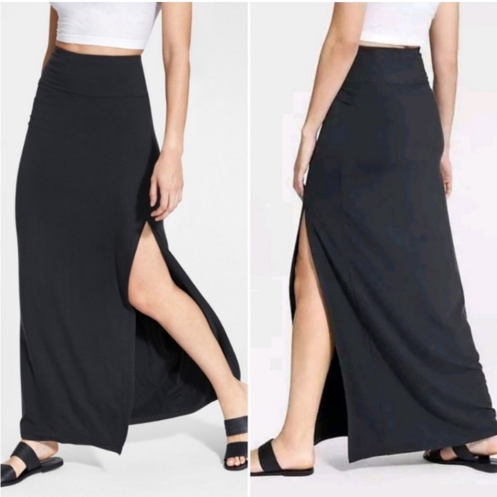 Athleta Marina maxi skirt black size large